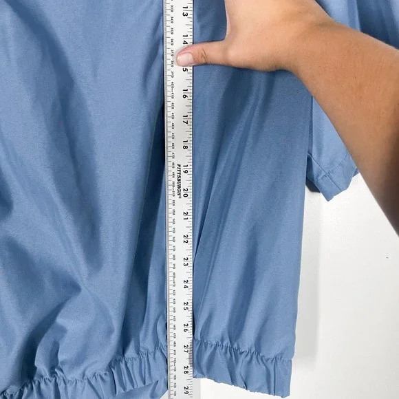 FootJoy Bent Tree Golf Club Shirt Men Blue Short Sleeve Elastic Waist Size Large - Picture 3 of 7